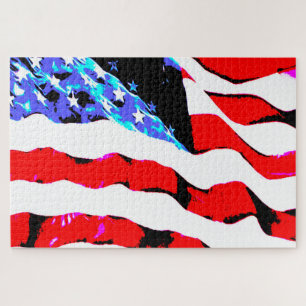 American flag jigsaw puzzle