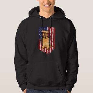 American Flag July Brussels Griffon Hoodie