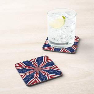 American Flag Kaleidoscope Abstract 1 Coaster