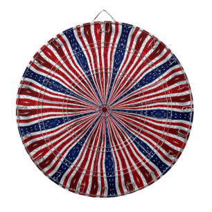American Flag Kaleidoscope Abstract 2 Dartboard
