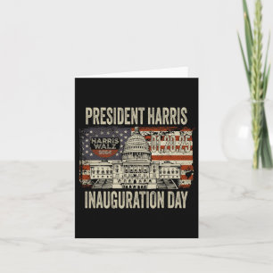 American Flag Kamala Harris President Inauguration Card