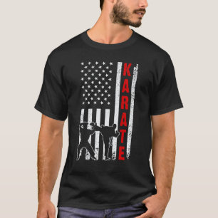 American Flag Karate For Men Women Karate 3 T-Shirt