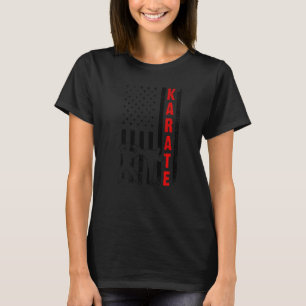 American Flag Karate For Men Women Karate T-Shirt