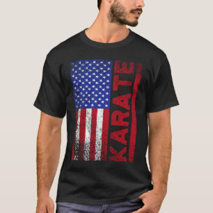 American Flag Karate Patriotic Karate Student T-Shirt
