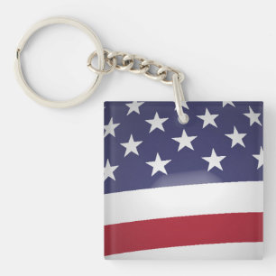AMERICAN FLAG KEY RING