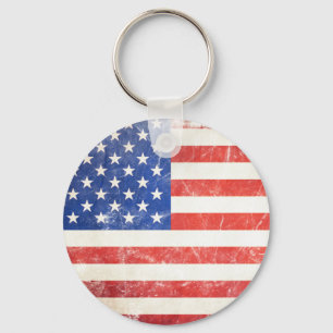 American Flag Key Ring