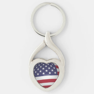 AMERICAN FLAG KEY RING