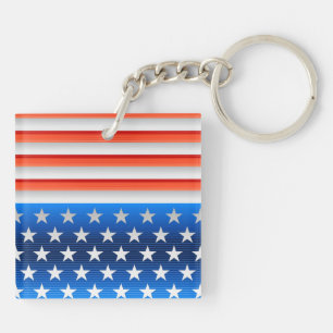 American Flag Key Ring