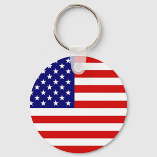 American Flag Key Ring