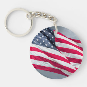 American Flag Key Ring