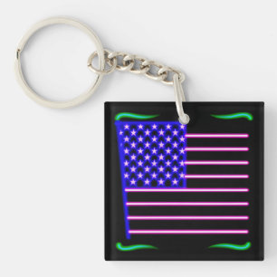American Flag Key Ring