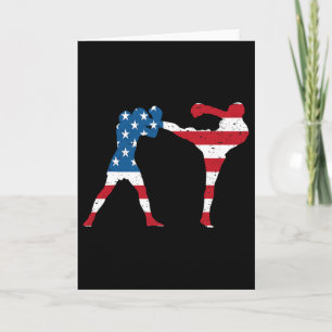 American Flag Kickboxing Card