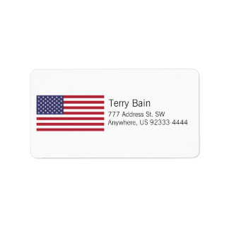 American Flag Label