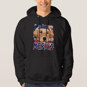American Flag Labrador Retriever Merica 4th Of Jul Hoodie