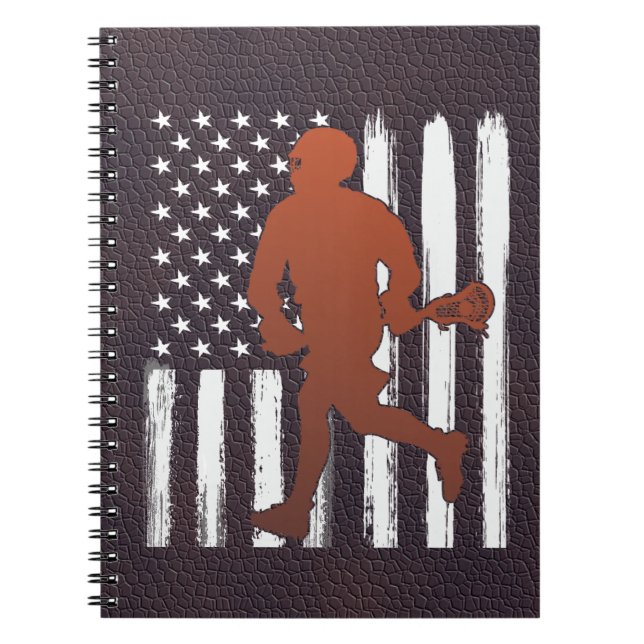American Flag lacrosse Notebook (Front)