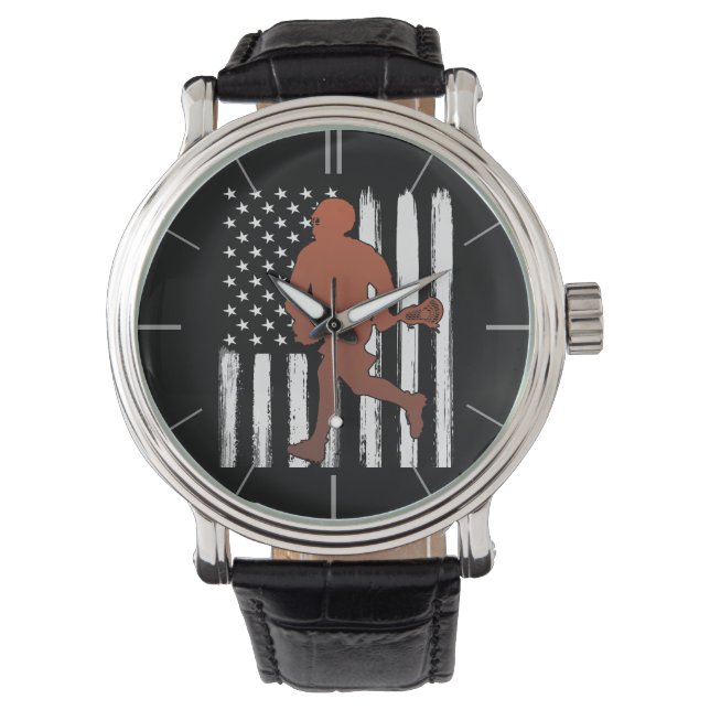 American Flag lacrosse  Watch (Front)