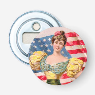 American Flag Lady Liberty Independence Bottle Opener