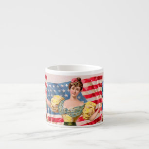 American Flag Lady Liberty Independence  Espresso Cup
