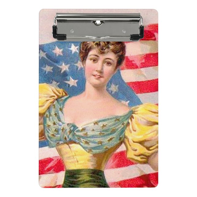 American Flag Lady Liberty Independence  Mini Clipboard (Front)