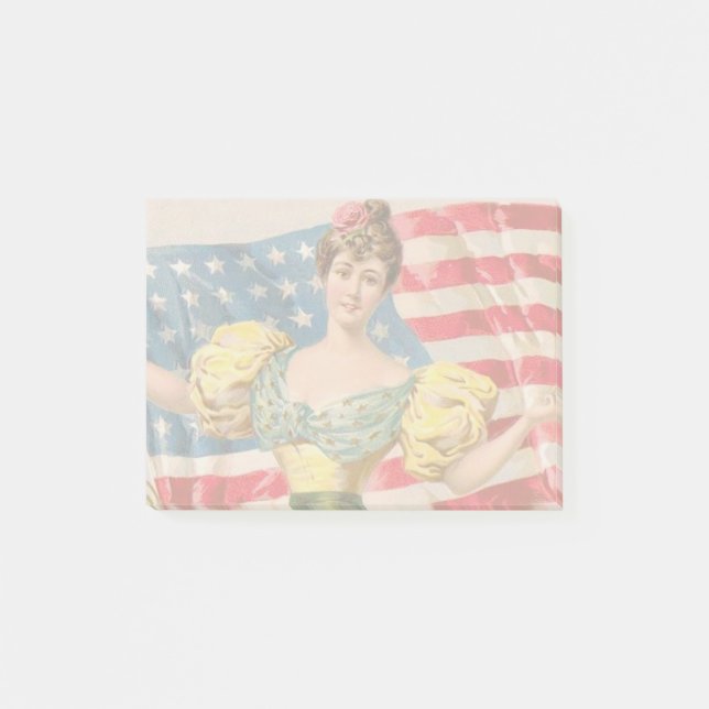 American Flag Lady Liberty Independence  Post-it Notes (Front)