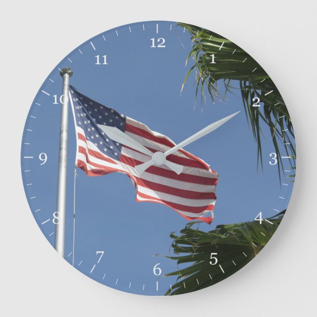 American flag large clock (Front)