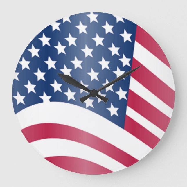 AMERICAN FLAG LARGE CLOCK (Front)