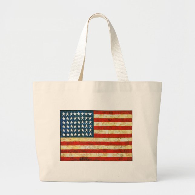 American Flag Large Tote Bag (Front)