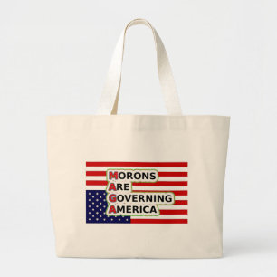 American flag large tote bag