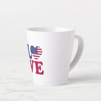 American Flag Latte Mug