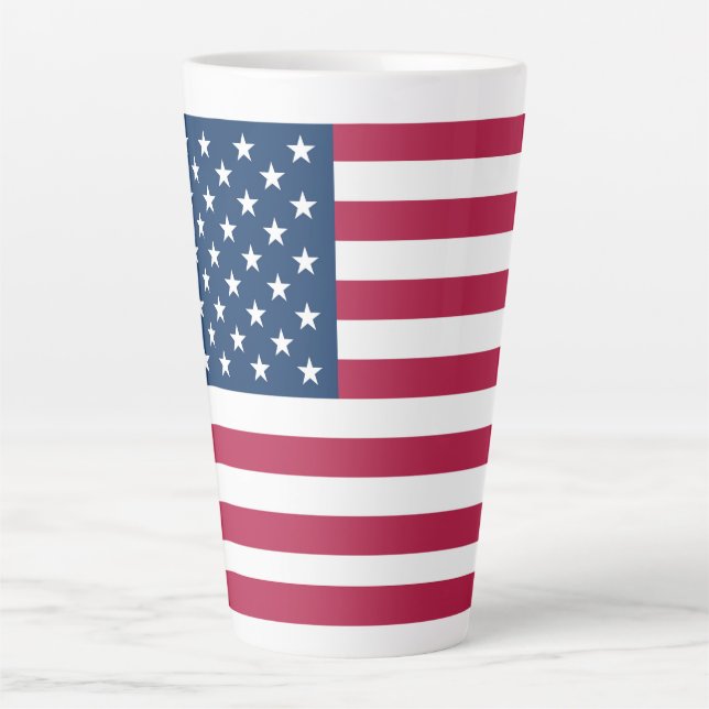 American flag latte mug (Front)