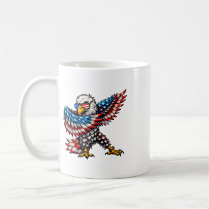 American Flag Ld Eagle Patriotic Eagle 4th Of July Coffee Mug
