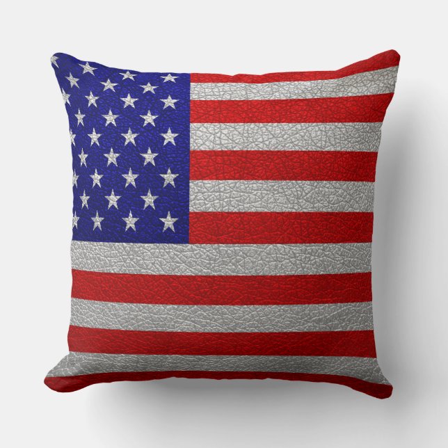 American Flag Leather Cushion (Front)
