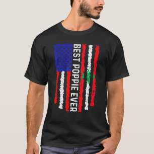 American Flag Lebanon Flag Best Poppie Ever Family T-Shirt