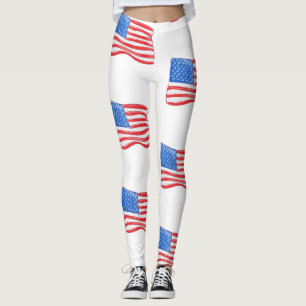 American Flag Leggings