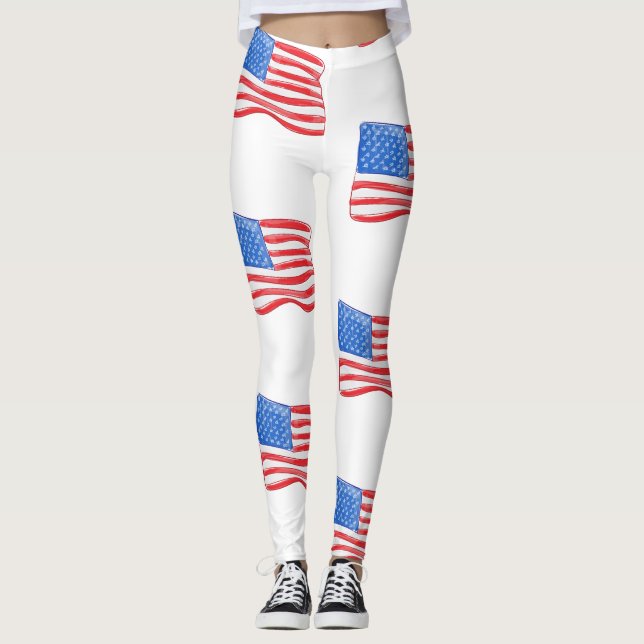 American Flag Leggings (Front)