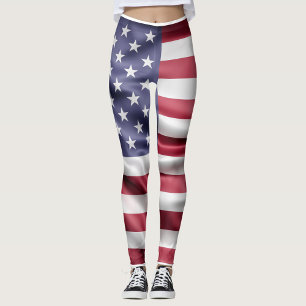 American Flag Leggings