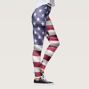 American Flag Leggings