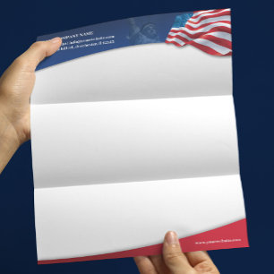 American Flag Letterhead