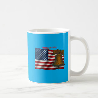 American Flag & Liberty Bell Independence Day URM Coffee Mug