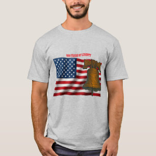 American Flag & Liberty Bell Independence Day URM T-Shirt