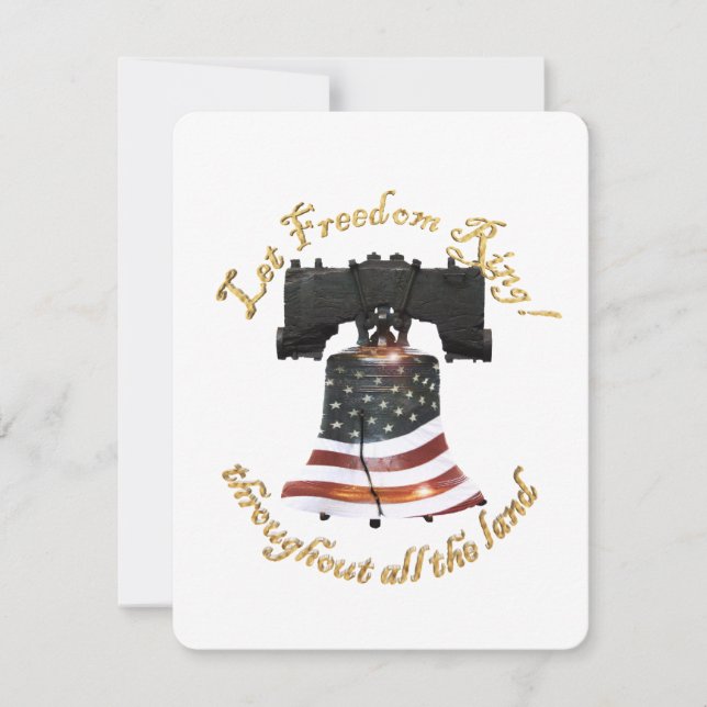 American Flag Liberty Bell Invitation (Front)