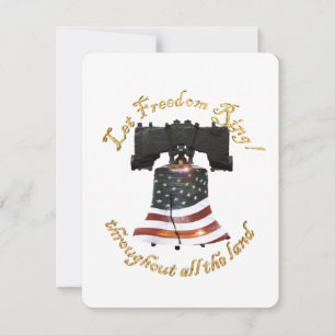 American Flag Liberty Bell Invitation