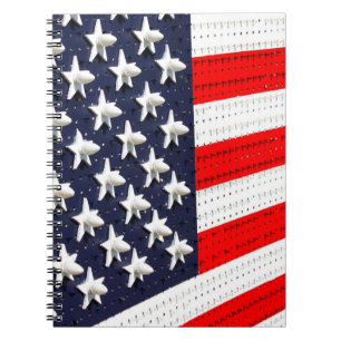 American Flag Light Display Notebook