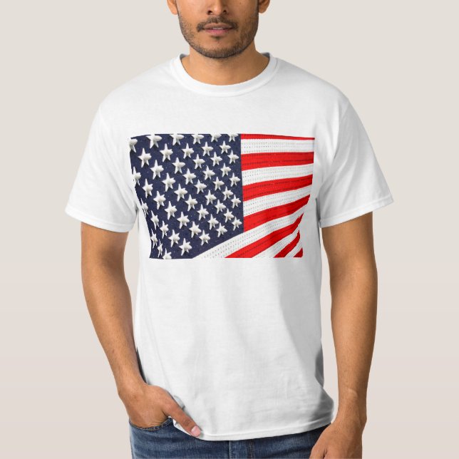 American Flag Light Display T-Shirt (Front)