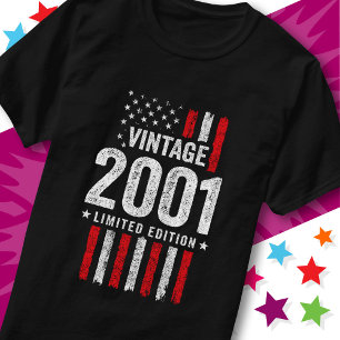 American Flag Limited Edition Stars Vintage 2001 T-Shirt