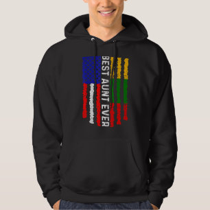 American Flag Lithuania Flag Best Aunt Ever Family Hoodie