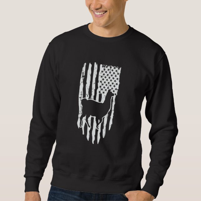 American Flag Llama Sweatshirt (Front)