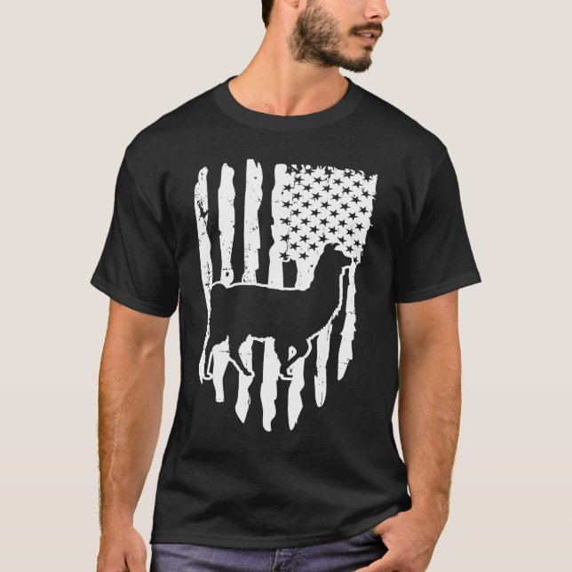 American Flag Llama T-Shirt (Front)