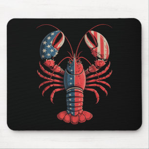 American Flag Lobster Patriotic Crawfish Season 4t Mouse Pad