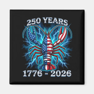 American Flag Lobster Patriotic Crawfish Season Magnet